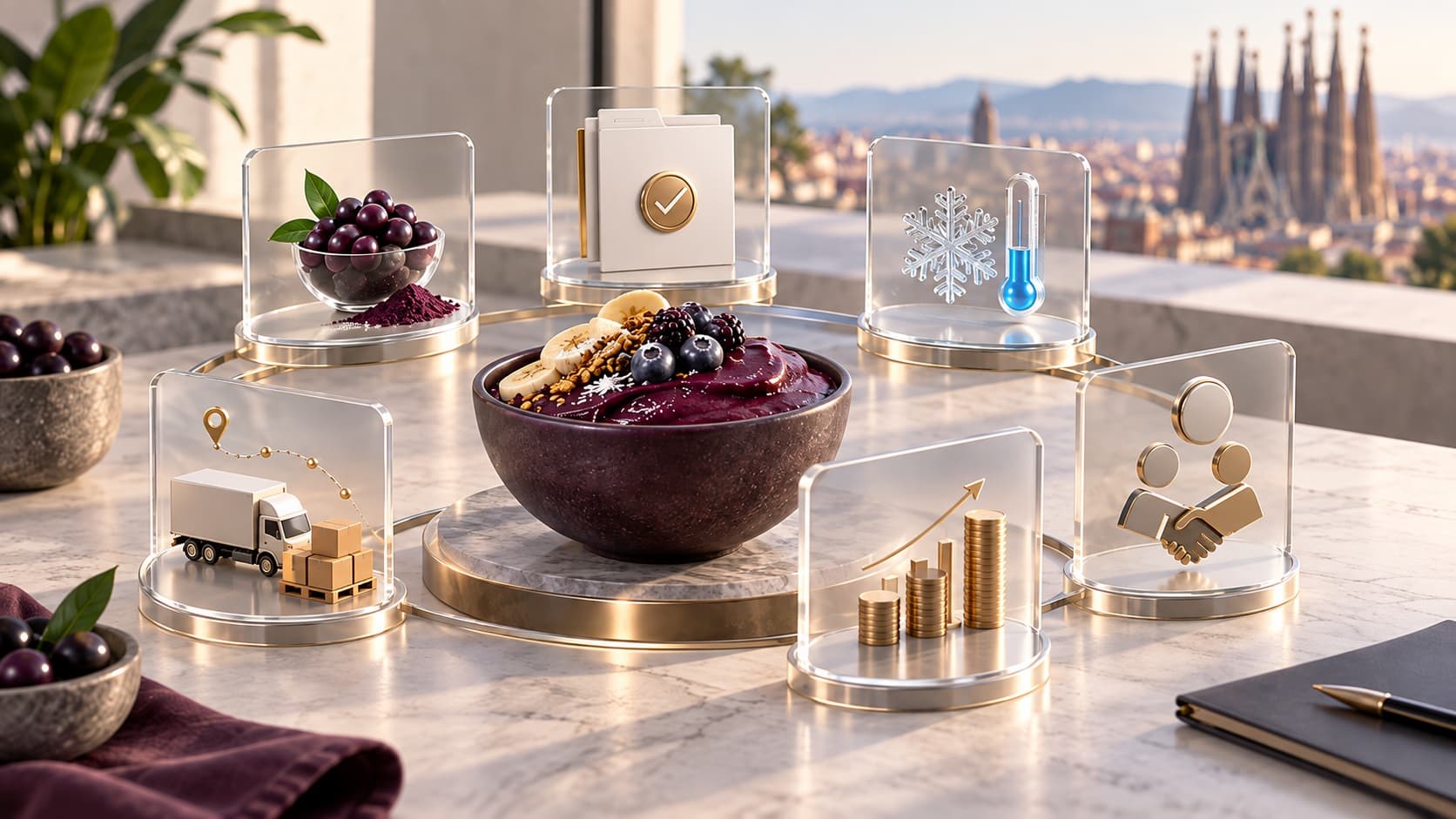 Açaí al por mayor en Barcelona: qué preguntar antes de firmar con un proveedor