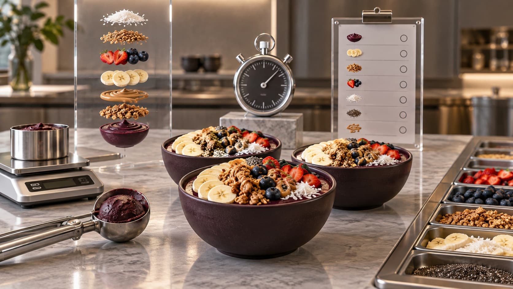 Cómo montar un bowl de açaí igual en todos los turnos