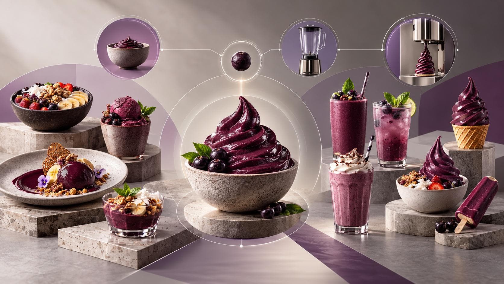 Diez usos del açaí en hostelería, con el formato y el rendimiento de cada uno